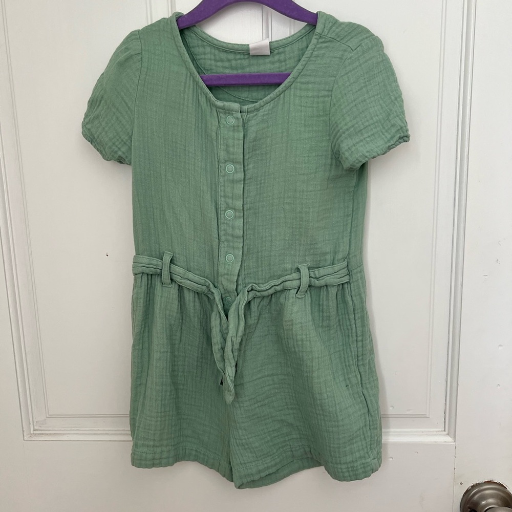 gap romper safe green sea foam green